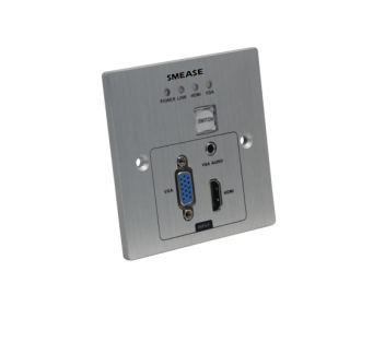 HDMI+VGA 墙插网传发射器 HDBT-WALL-HDV-100T-86